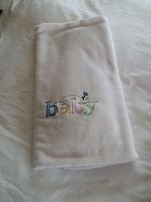 Beautiful White Baby Blanket - Unisex