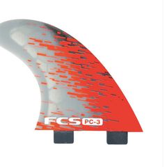 FCS I Small PC-3 Performance Core Tri Thruster Fins - Red Smoke