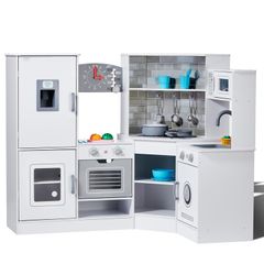 Kitchen Playset Kids Pretend Cooking Play Toy 24 Piece Accessories