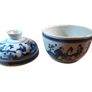 Antique Chinese porcelain lidded jar 19th Century scholars in a landscape Image 5