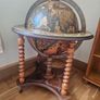 Vintage Globe Bar Cabinet with Wheels Image 2