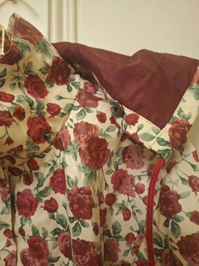 Flower patterned womans raincoat