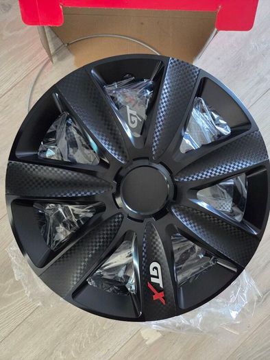 15inch GTX Alloy wheel covers X 4 (CARBON BLACK)