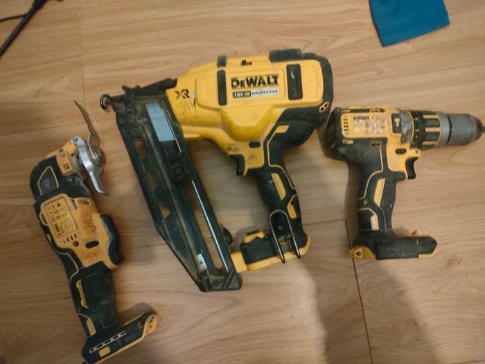 Dewalt xr pin gun , Dewalt drill and Dewalt multitool