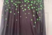 Made With Love Shamrock Print Long Sleeve Top - Size S - New