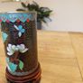 Vintage Chinese cloisonne enamel brush pot/vase Image 2