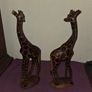 Pair of carved wooden Giraffes Image 4