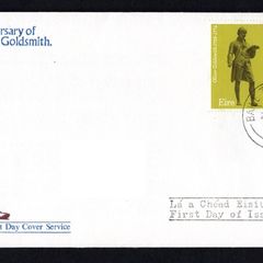 1974 Ireland Bi-Centenary of the Death of Oliver Goldsmith Commemorative Stamps The Irish Times Addressed First Day Cover (FDC)