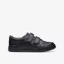 Clarks Boys Black Leather School Shoes Size UK 11.5 F EUR 29.5 Image 9