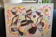 Stunning Original Framed Painting From Dominican Republic - Can Deliver