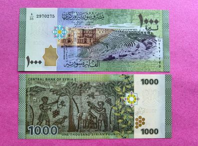 Syria 1000 Pounds  2013. Pick 116a. ( Uncirculated )