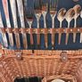 Wicker Picnic Hamper Basket with 4 settings Image 3