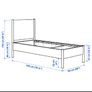 Ikea single bedframe with mattress Image 2