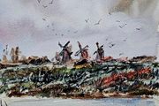 Dutch view watercolour