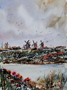 Dutch view watercolour