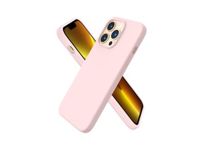 Liquid Silicone Shockproof Case For iPhone 13 Pro Luxury Soft Phone Cover Chalk Pink New - FHT9IP13PLK