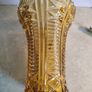 Rare Find Antique Old Cut Glass Amber Glass Vase. Image 6