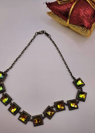 vintage  designer citrine necklace