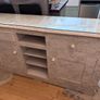 Unique Map-Decoupaged Sideboard / Buffet with Glass Top Image 2