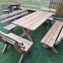 5-piece Garden Furniture Set Solid Pine Dining Set Image 8