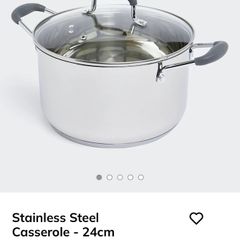 24cm Stainless Steel Stock Pot
