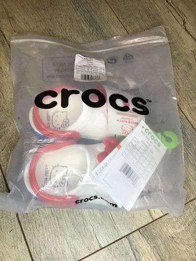 Hello kitty 50th anniversary crocs toddler size UK C4