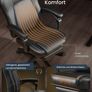Gaming Chair High Quality Height-Adjustable with Footrest and Pillow Ink Black Image 3