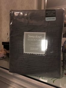 Super king quilt cover  charcoal