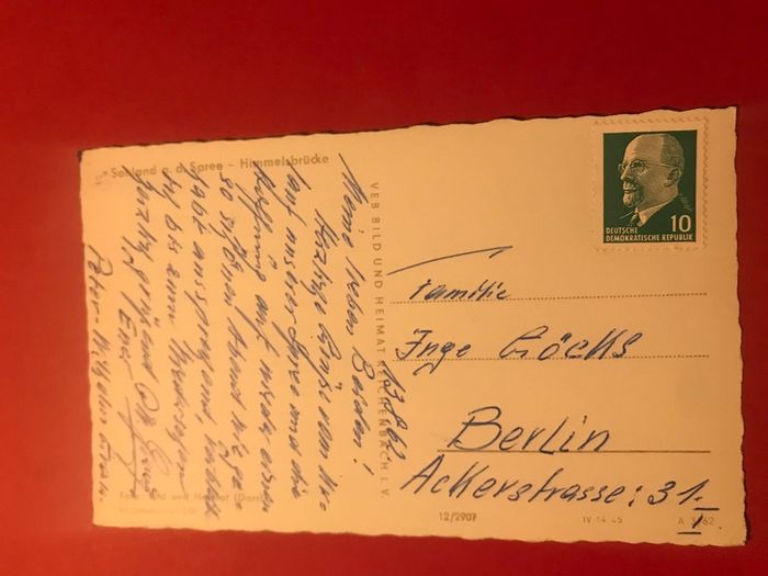 Vintage Germany stamp , postcard