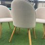 6 x Beige Fabric Dining Chairs Image 4