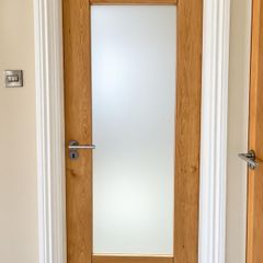 4x Internal Doors Frosted Glass Panels & Handles Various Size