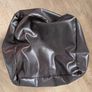 Dark Brown Faux Leather Cube Bean Bag Image 2