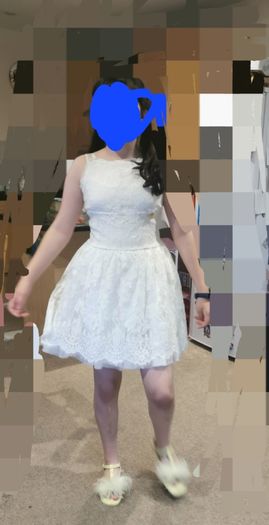 white summer dress girl