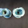 O Riain (John Ryan Cramics) handcrafted short candlesticks Image 2