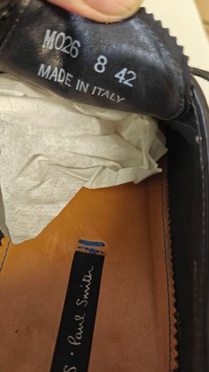 Designer Paul Smith Black Leather Oxford Men's Shoes