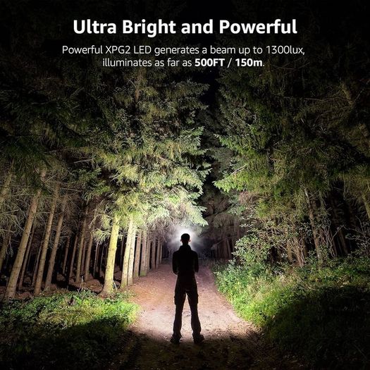 NEW SALE | (2 Pack) Super Bright LED Headlamp with 6 Lighting Modes, Waterproof, Battery Powered LED Lightweight Headlight