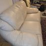 Couch, 2 Seater Cream Leather Image 3