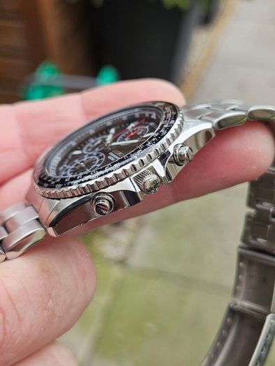 Watch Seiko Chronograph Pilot. Black.