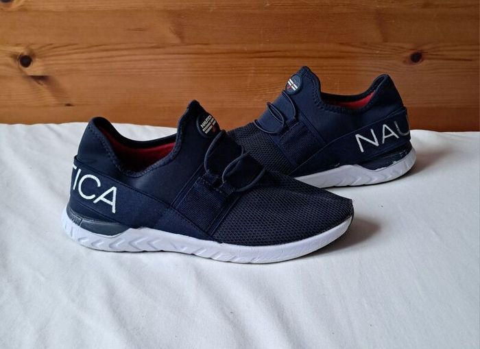 Nautica slip on trainers Size 3 eu 36 navy/white in excellent condition