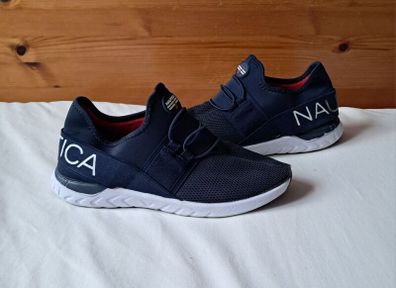 Nautica slip on trainers Size 3 eu 36 navy/white in excellent condition