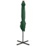 Cantilever Umbrella with Pole and LED Lights Green 250 cm Image 8