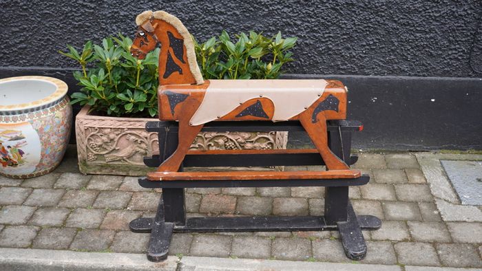Vintage Wooden Rocking Horse