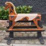 Vintage Wooden Rocking Horse Image 2