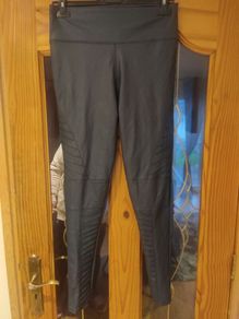 Yu & Me Paris navy faux leather pull on skinny pants size M/L UK12 EU40 Postage included
