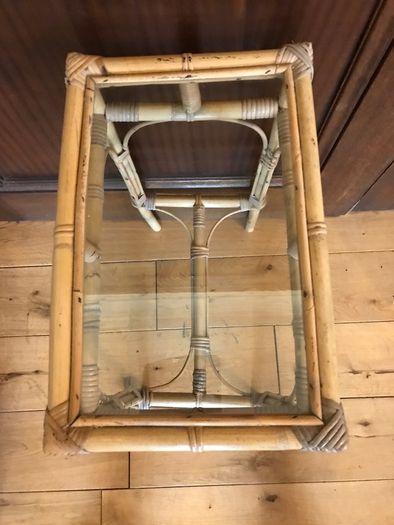 Vintage Rattan Bamboo Table