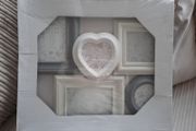 grey and white shabby chic photo frame