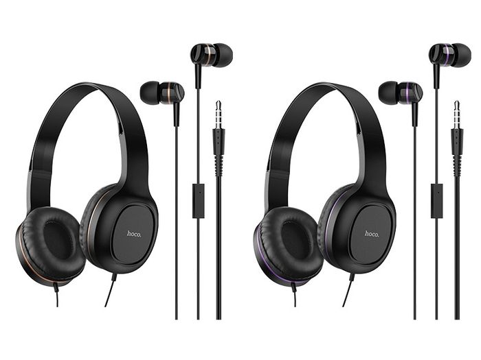 Brand New Hoco W24 Enlighten Wired 2in1 Earphones & Headphones With Mic.