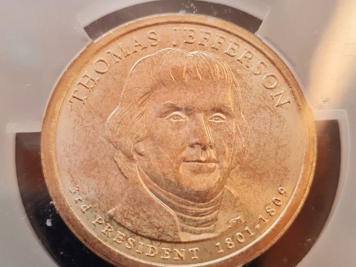 MS67 2007-P Thomas Jefferson  Presidential Dollar ICG US Mint