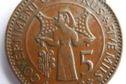 1956 Queen Elizabeth II Cyprus 5 Mils Coin