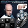Electric Razor for Men, ElectriBrite Bald Head Shaver Rotary Cordless Nose Hair Beard Trimmer Clippers Facial Cleansing Brush Waterproof USB Rechargeable Men Grooming Kit with 5D Floating 5 Razor Head Image 8
